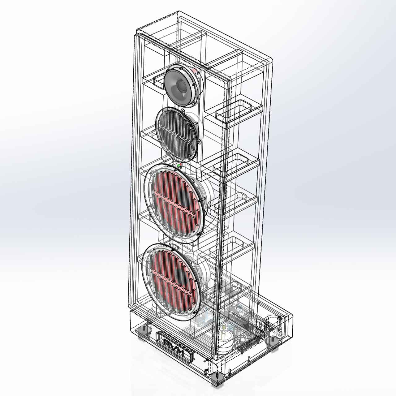 AVM Audio AUDITION AM 6 3 3D Model Fractal Chamber Speaker Cabinet 20010901